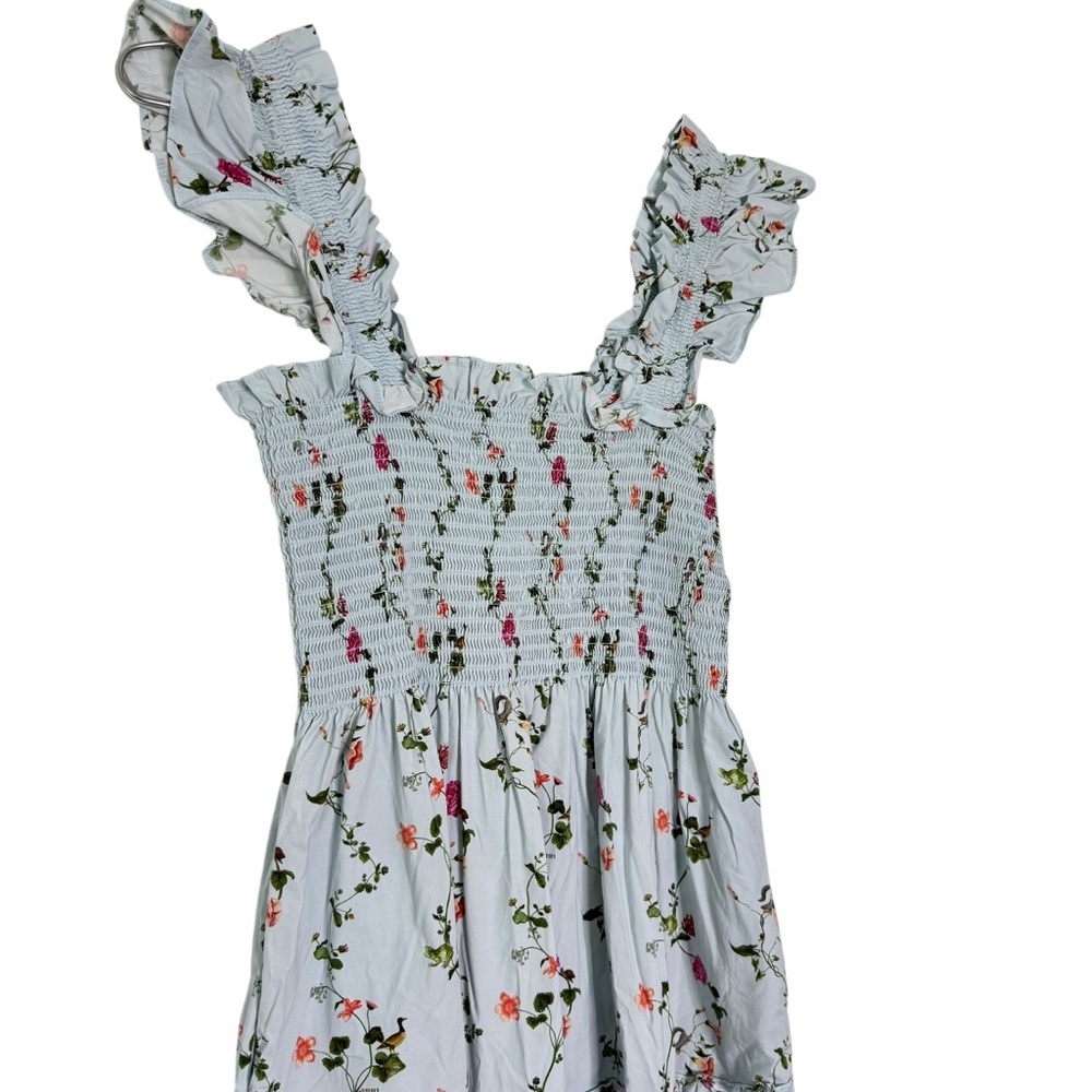 Hill House Light Blue Floral Midi Dress - Picture 3 of 7